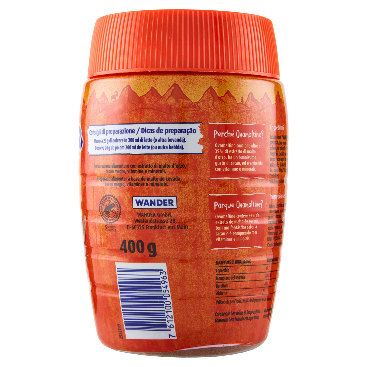 Preparato di estratto di malto d'orzo e cacao ovomaltine 400 gr - Immagine 21