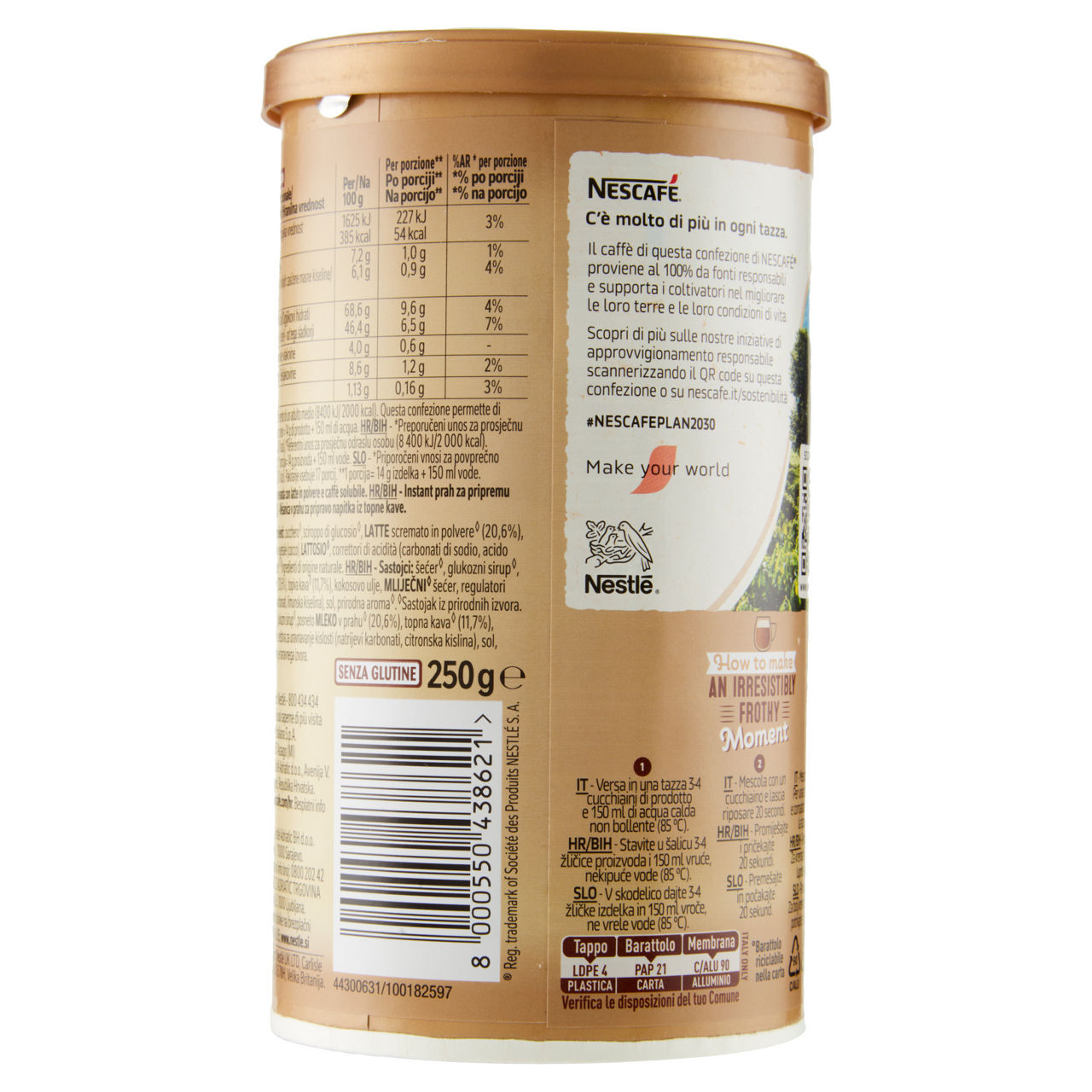 Preparato solubile per cappuccino solubile 250  gr - Immagine 11