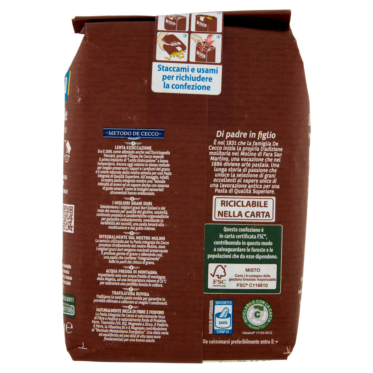 Penne rigate n. 41 pasta di semola integrale di grano duro 500 gr - Immagine 21