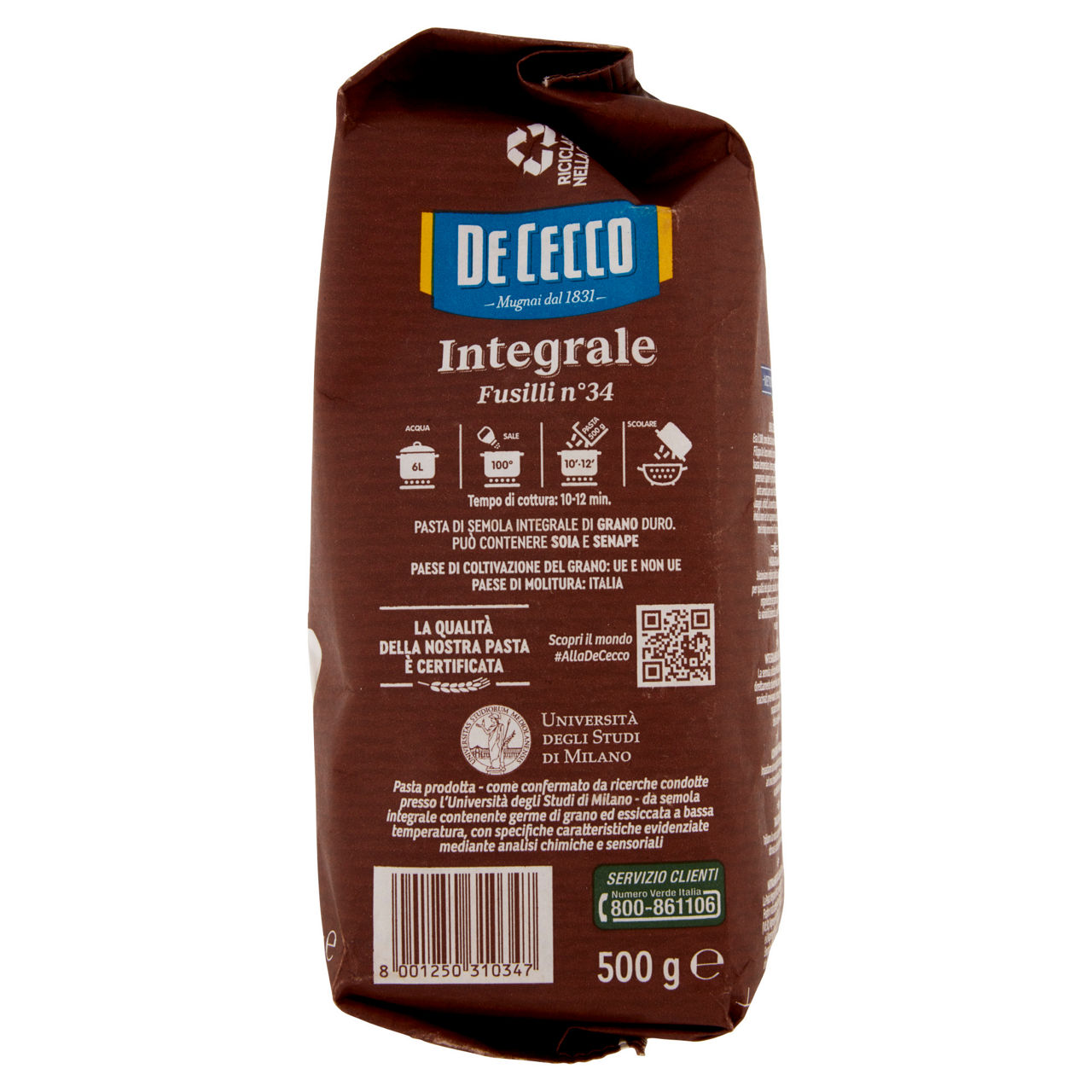 Fusilli  integrali n.34 de cecco scatola gr.500 - Immagine 51