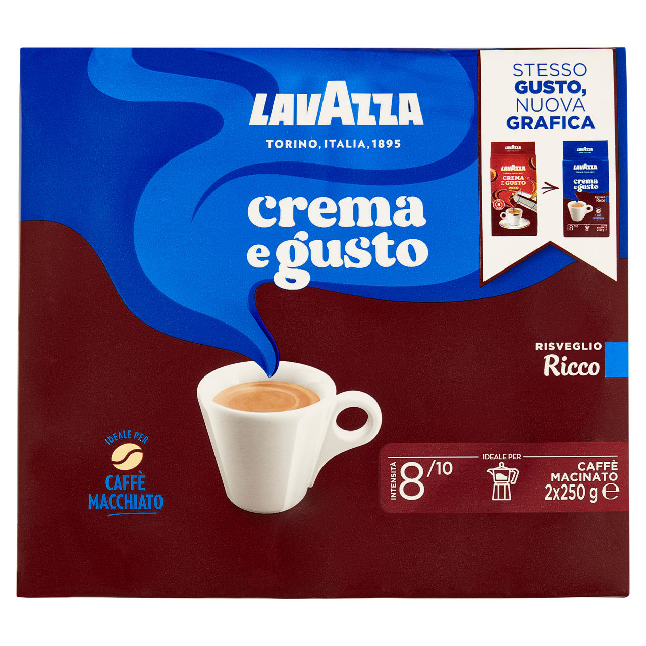 Caffè macinato Crema e Gusto ricco 2 pz x 250 gr - Immagine 01