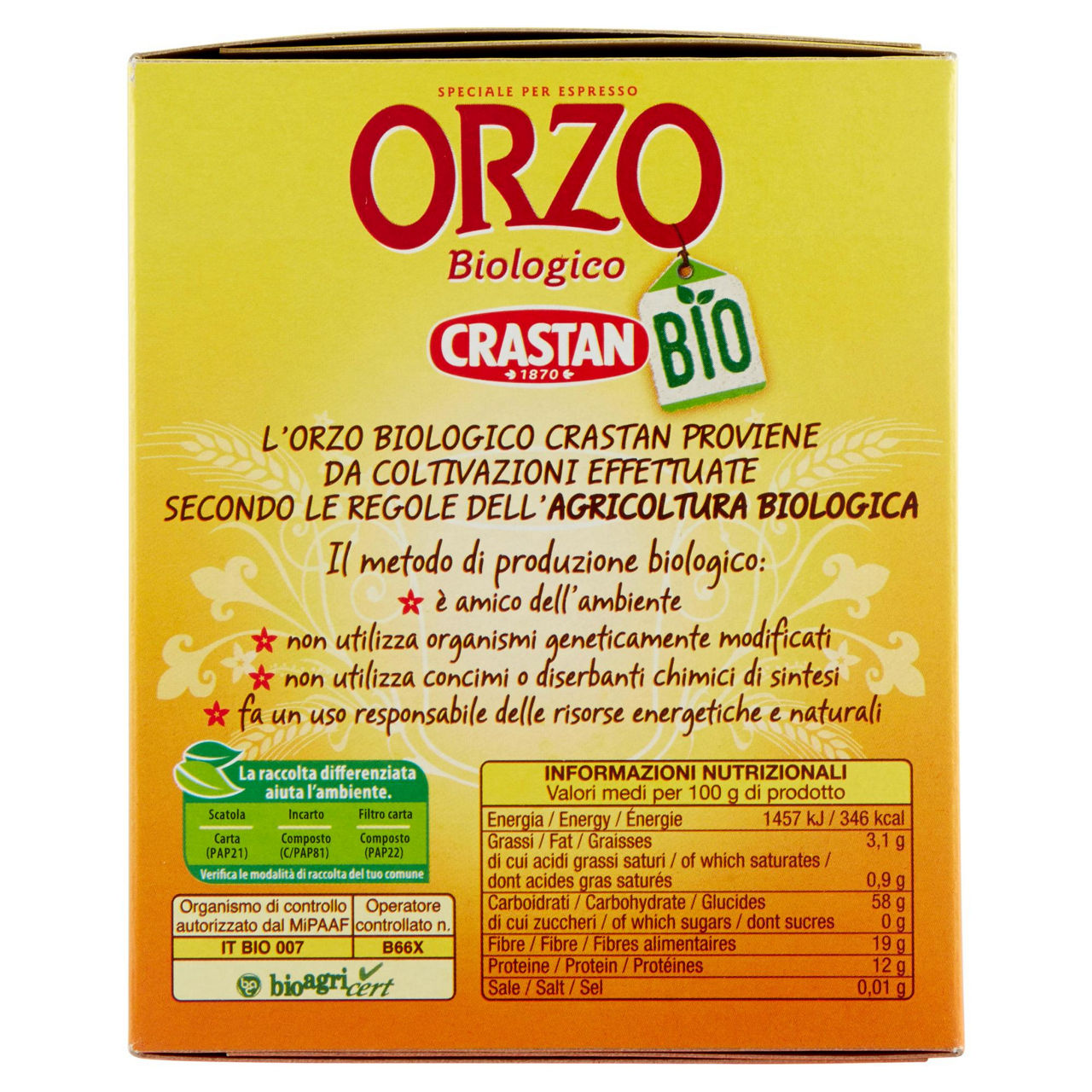 ORZO CRASTAN BIOLOGICO IN CIALDE SCATOLA GR.96 - Immagine 11