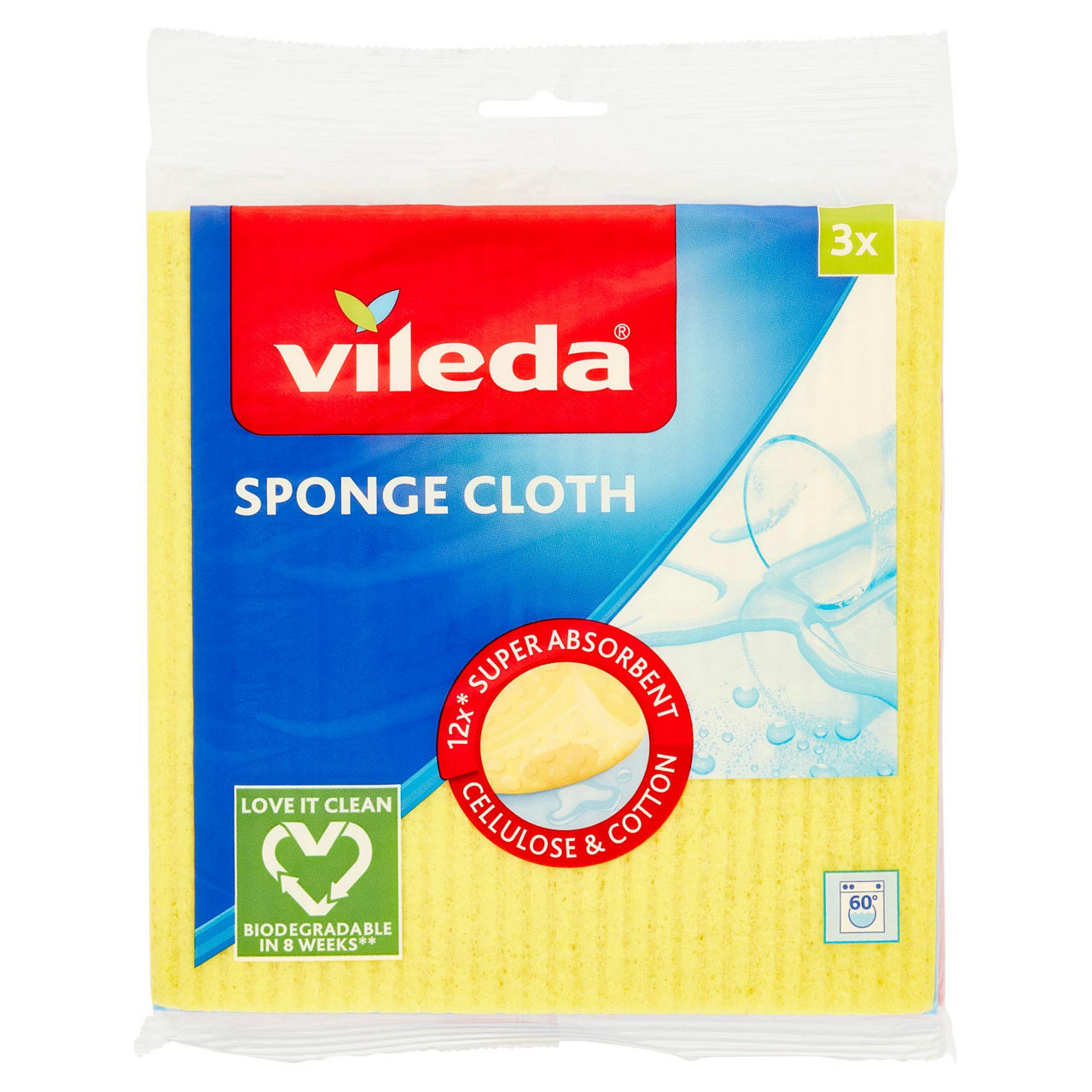 Panno spugna in fibra naturale 3 pz