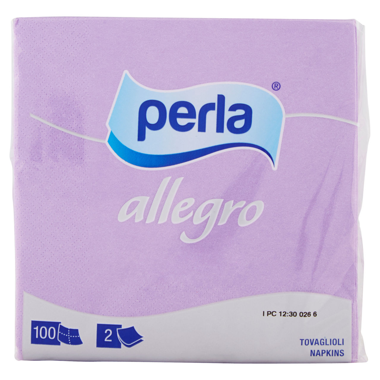 Tovaglioli perla allegro 33x33 2v colorati x100 cello pz.1 - Immagine 01