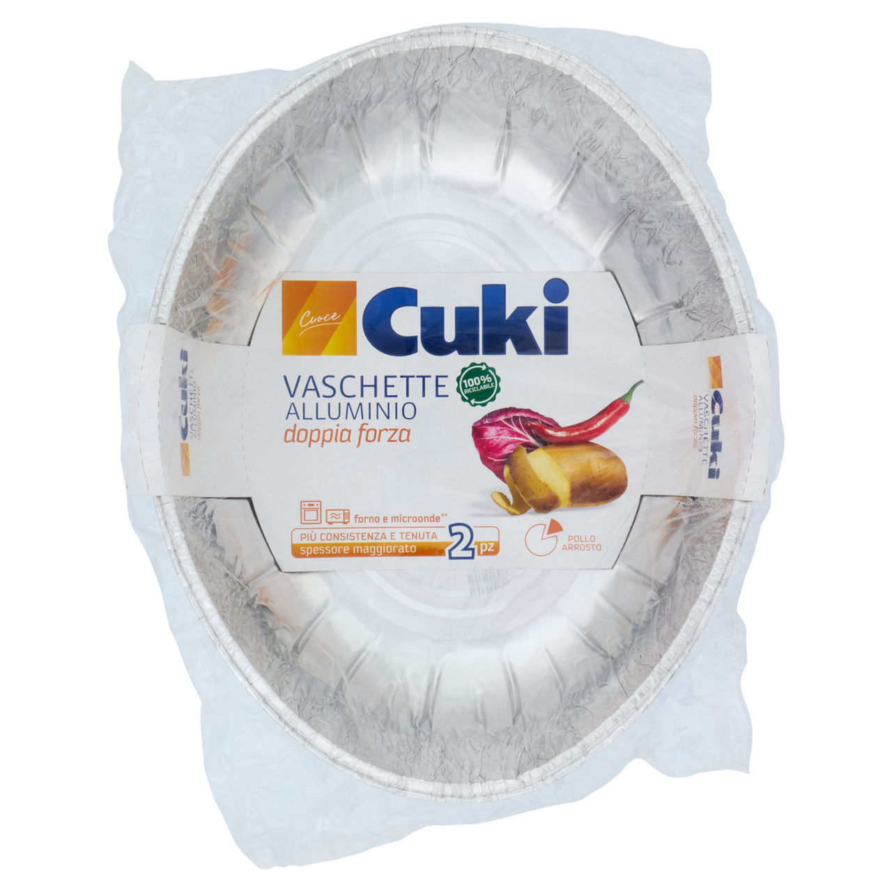 Vaschetta in alluminio pollo arrosto 2 pz