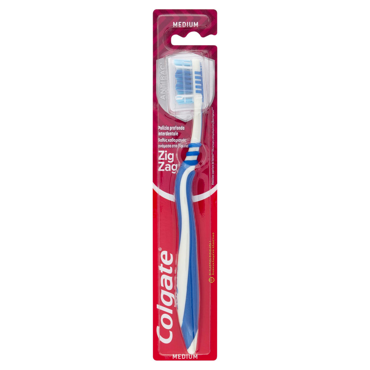 Spazzolino zig zag flexible coprisetole medium 1 pz