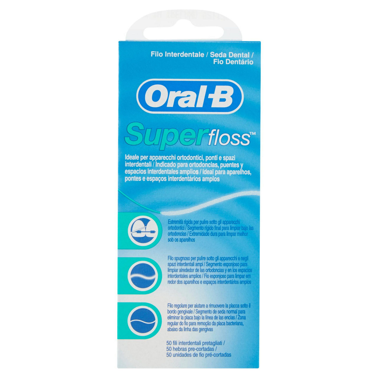 Filo interdentale superfloss 50 pz - Immagine 01