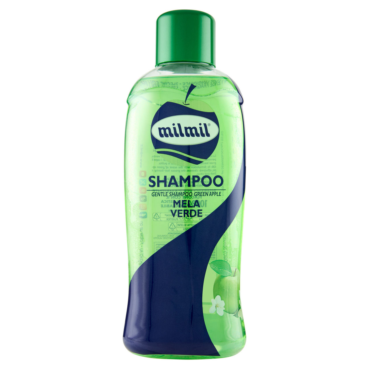 Shampoo fresca vit.mil mil mela verde capelli grassi lt.1