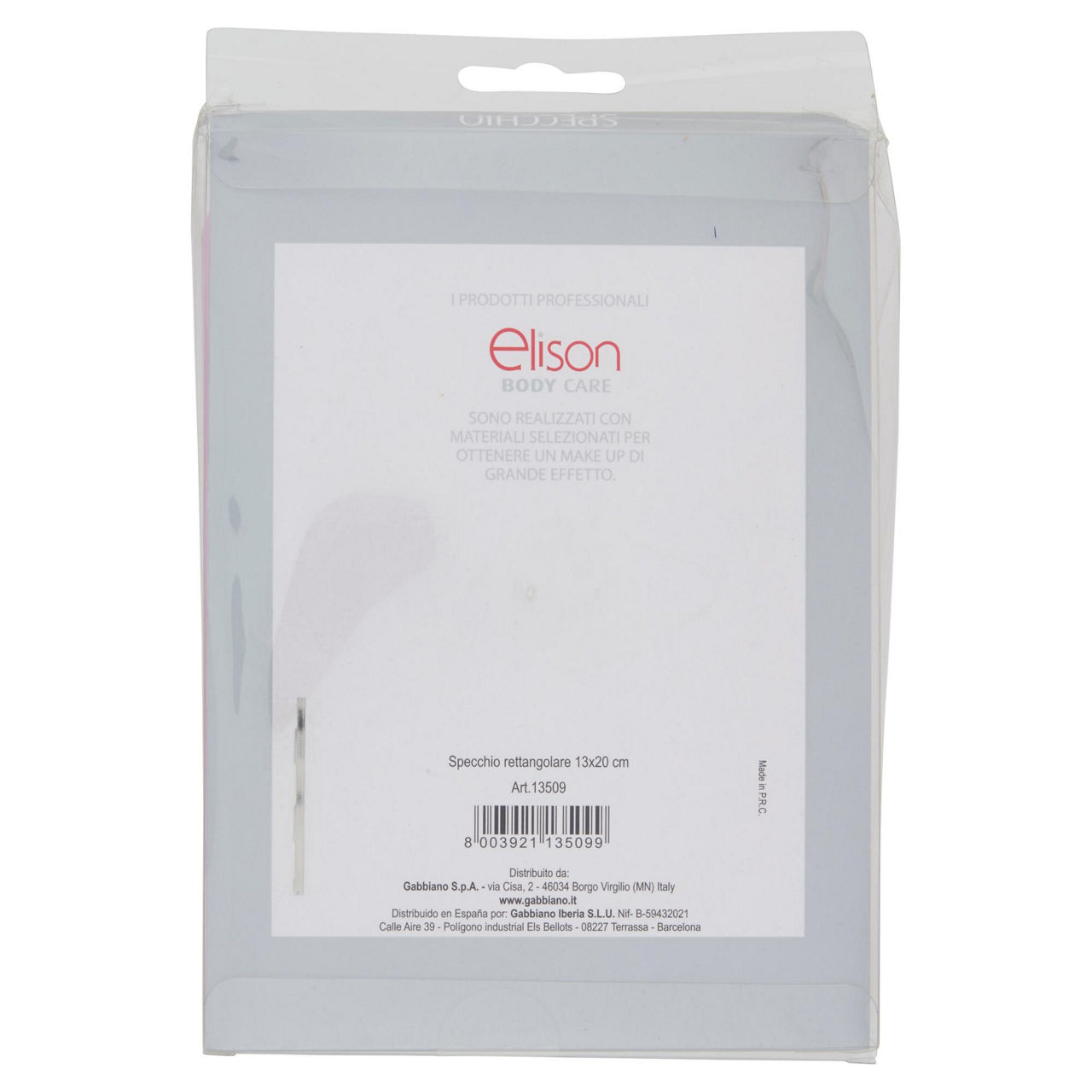 SPECCHIO MEDIO 13X20 CM ELISON BODY BL.PZ.1 - Immagine 21