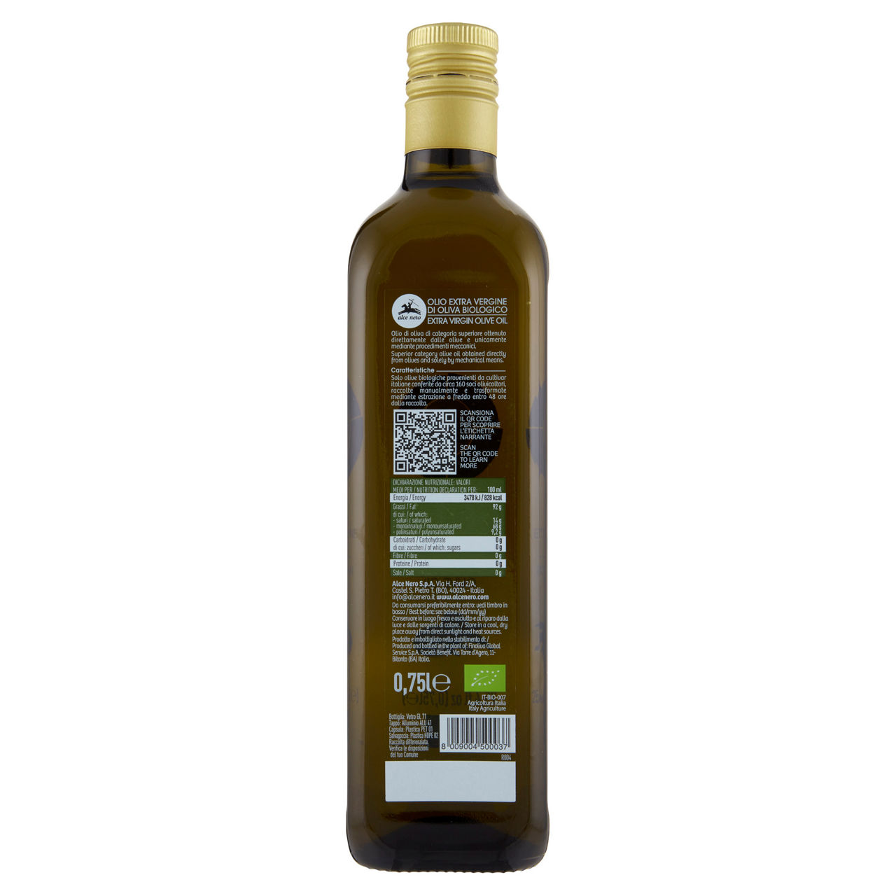 Olio extraverg.oliva biologico alce nero 100% italiano btg. ml.750 - Immagine 21