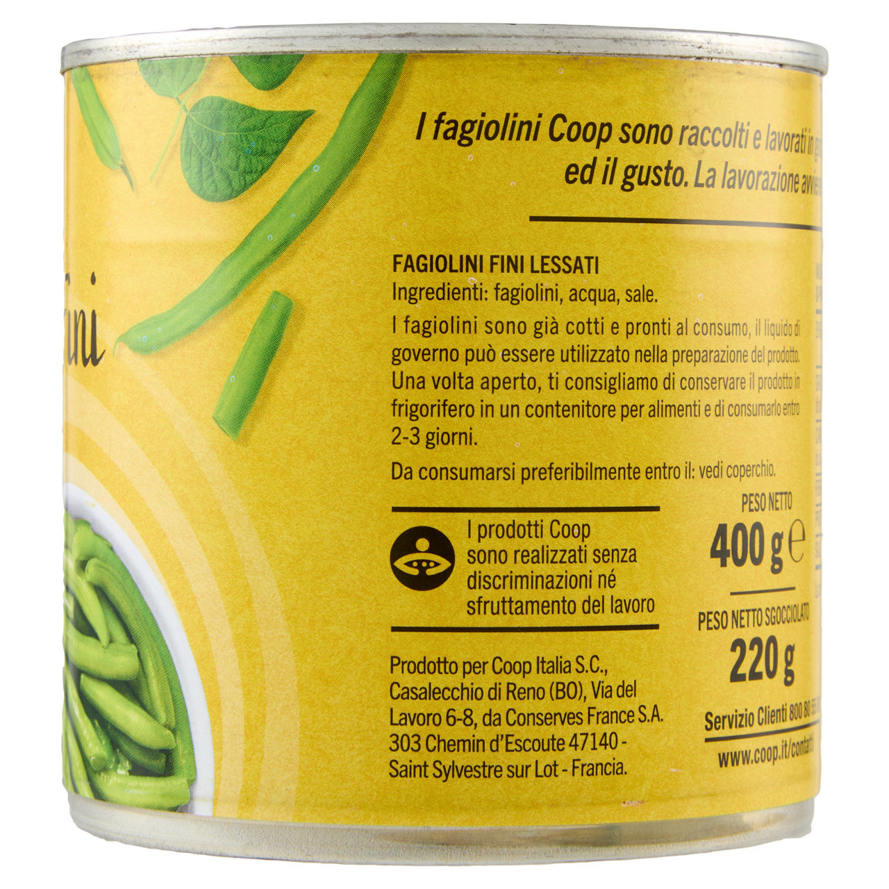 Fagiolini fini barattolo 400g sgocciolato 220g - Immagine 31