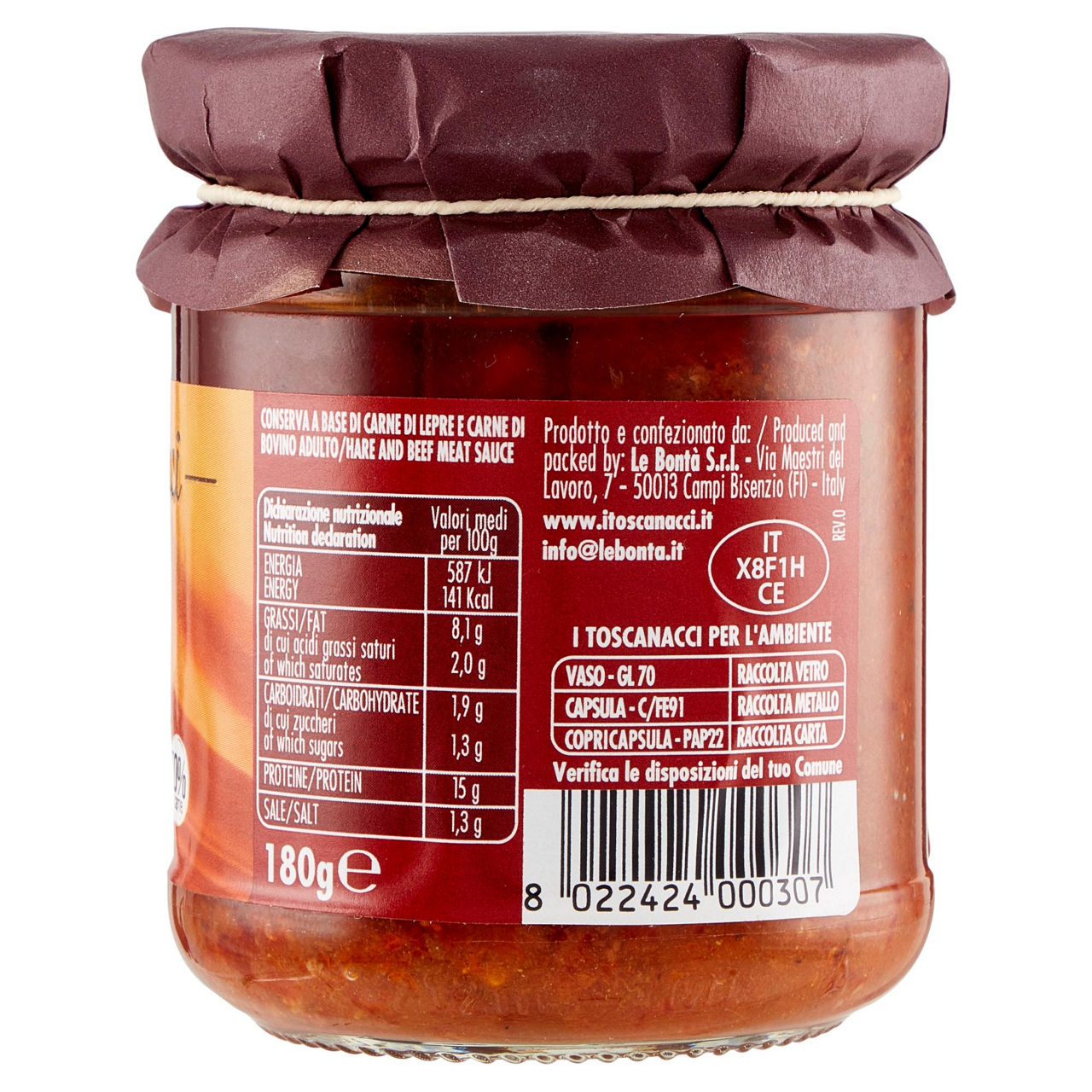 Ragù di lepre 180 gr - Immagine 31