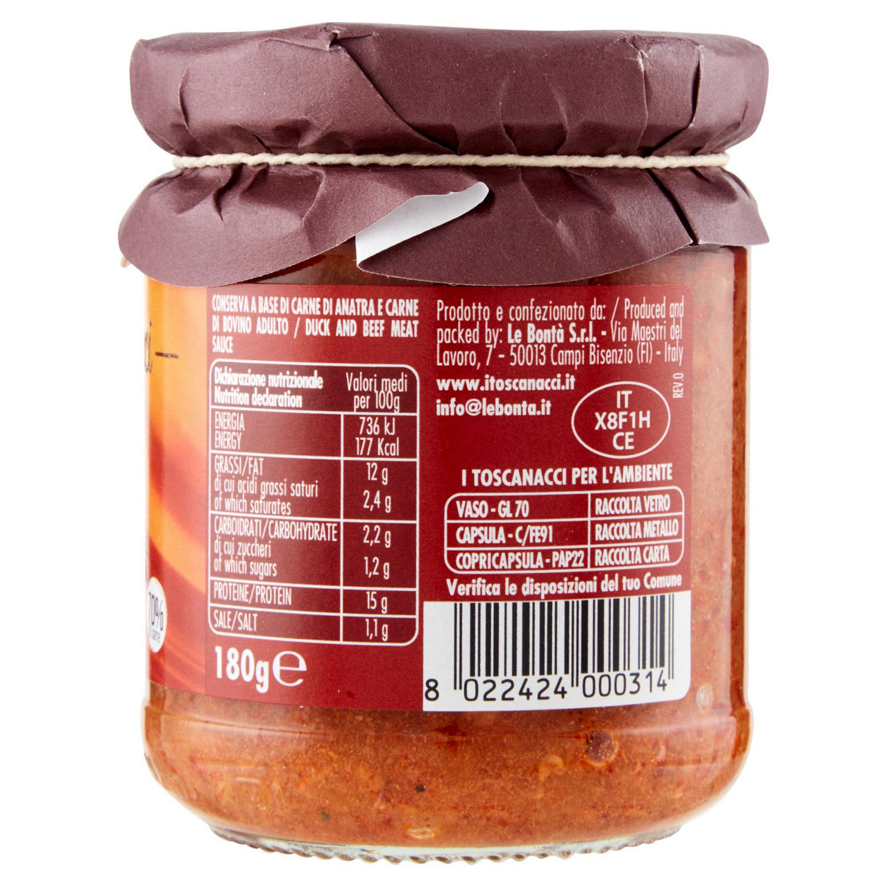 Ragù di anatra 180 gr - Immagine 31