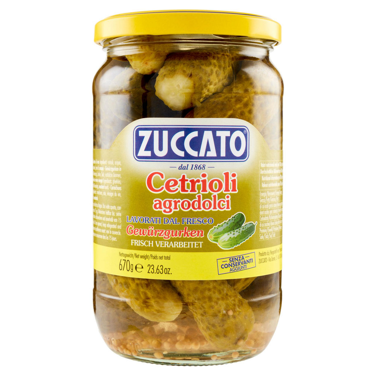 Cetrioli agrodolci zuccato vv.g 360 - Immagine 01