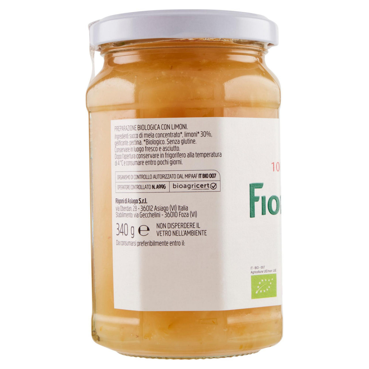 Fiordifrutta limoni bio rigoni  vaso vetro gr 340 - Immagine 11