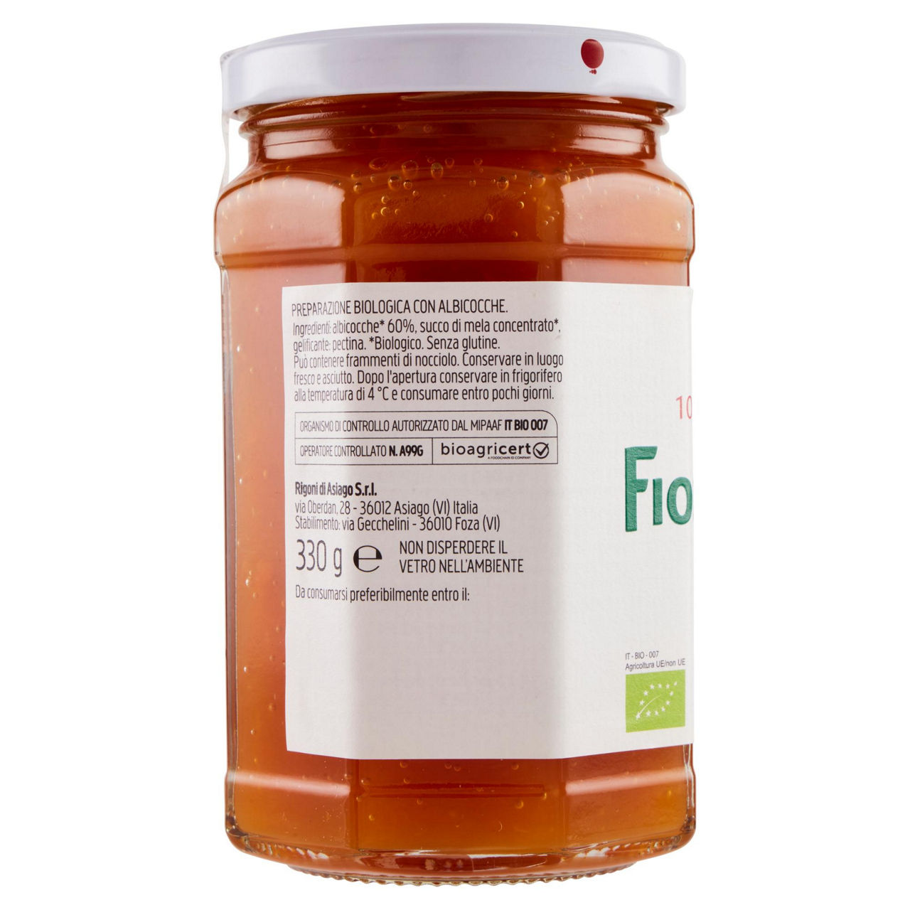 Fiordifrutta bio albicocche rigoni vaso vetro gr 330 - Immagine 11