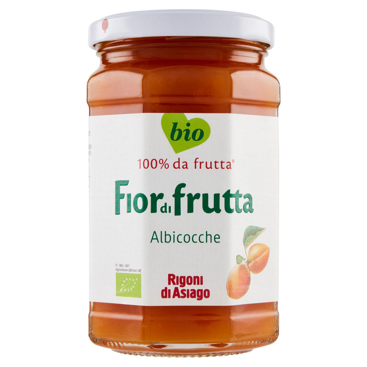 Fiordifrutta bio albicocche rigoni vaso vetro gr 330 - Immagine 01