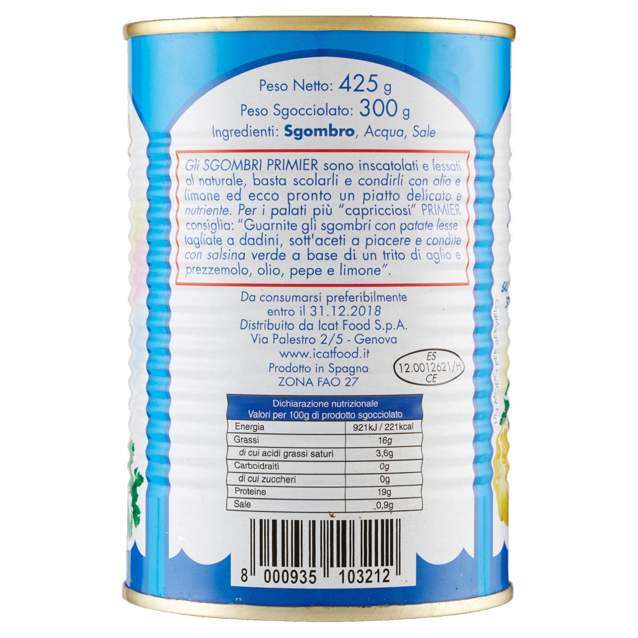 Sgombro mackerel primier trancio naturale sc. g.425 - Immagine 31