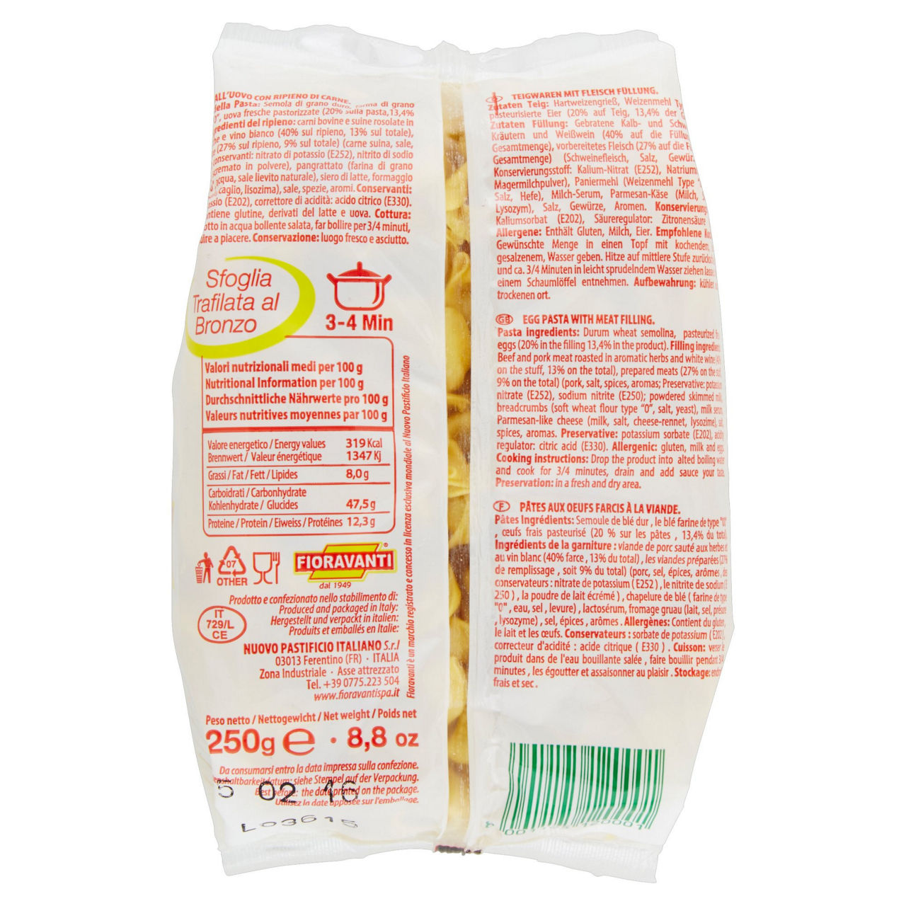 TORTELLINI LUSSO PICCOLI FIORAVANTI BUSTA GR.250 - Immagine 11