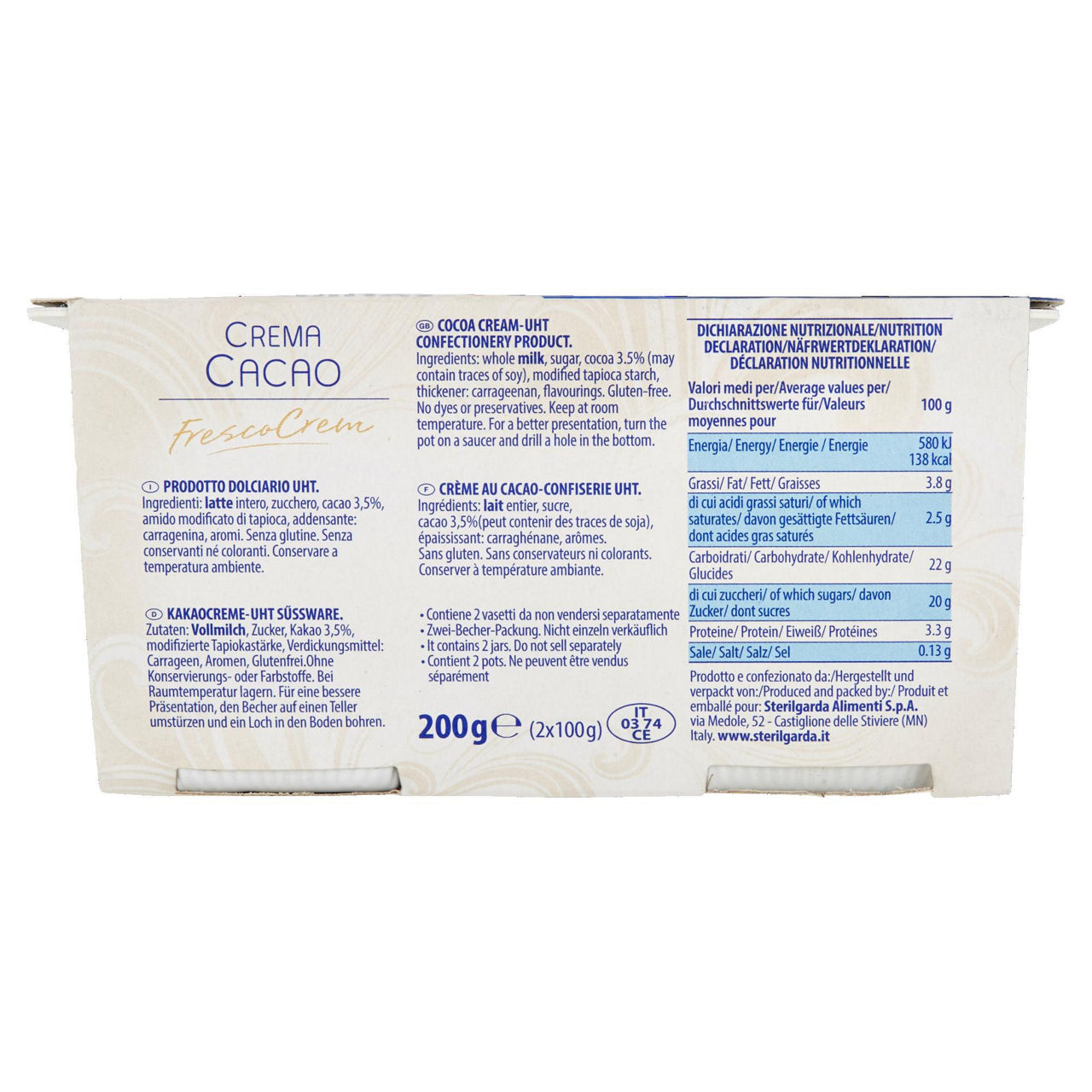 Budino cremoso al cacao 2 pz 200 gr - Immagine 51
