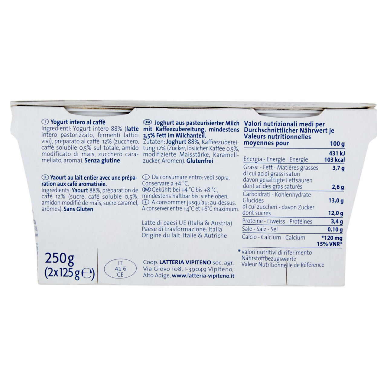 Yogurt intero al caffè 2 pz da 125 gr - Immagine 51