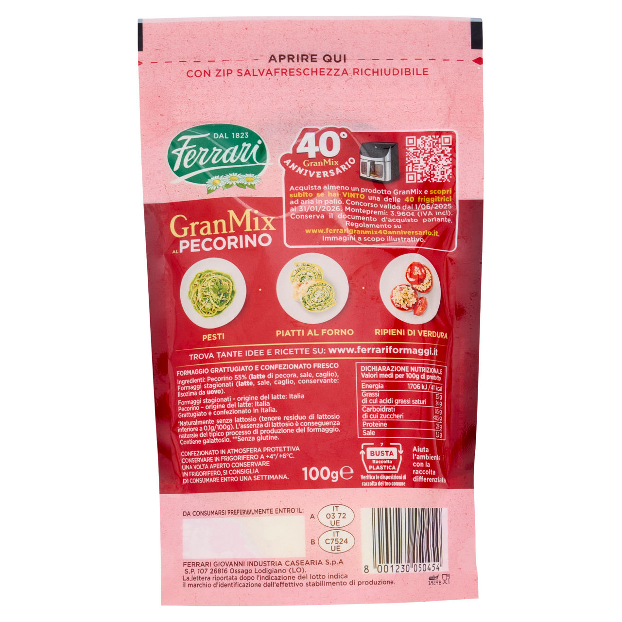 Mix di formaggi grattugiati con pecorino 100 gr - Immagine 91