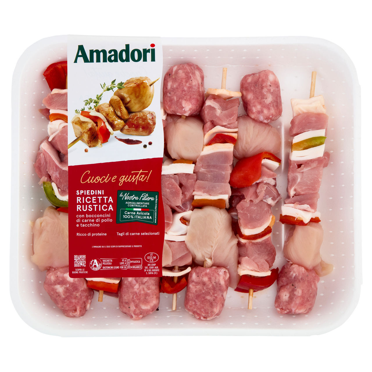 SPIEDINI DI POLLO E TACCHINO RICETTA RUSTICA - Immagine 01