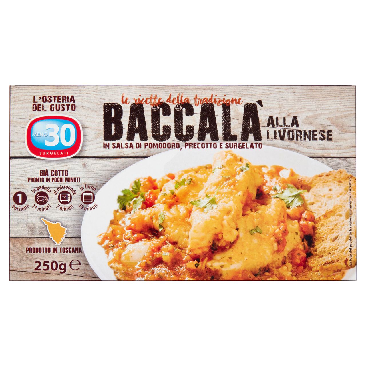 Baccalà alla Livornese surgelato 250 gr - Immagine 01