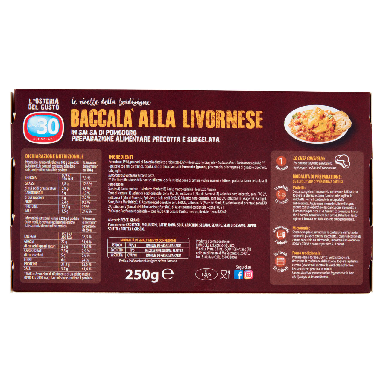 Baccalà alla Livornese surgelato 250 gr - Immagine 31