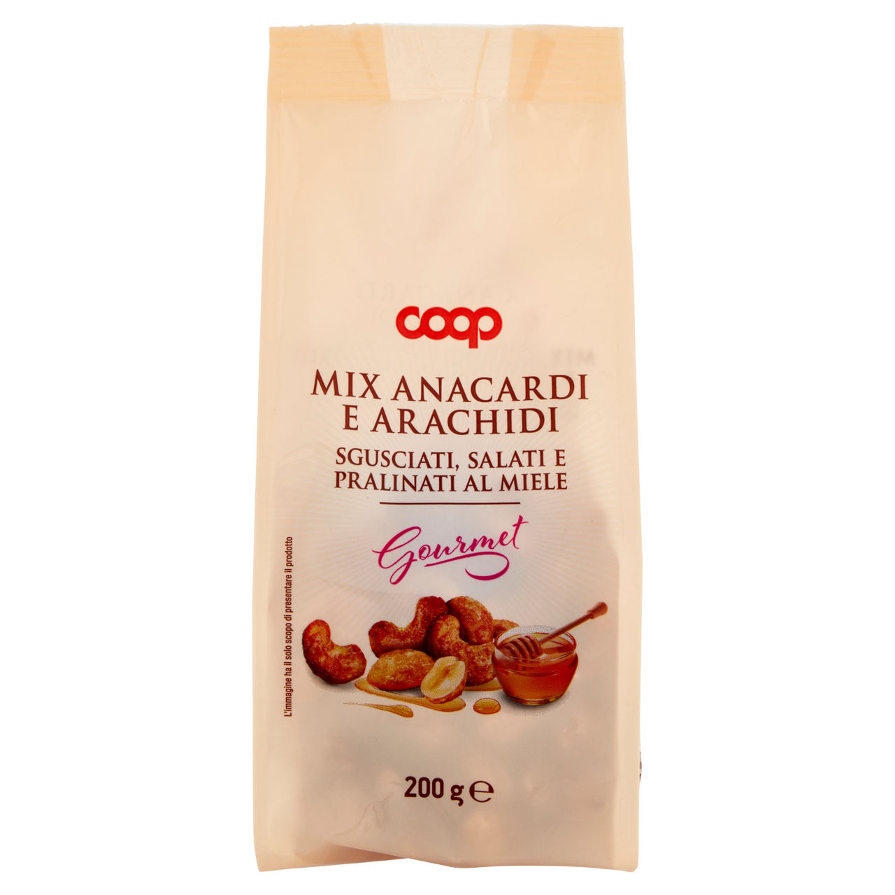 Mix di anacardi e arachidi salati e pralinati al miele 200 gr