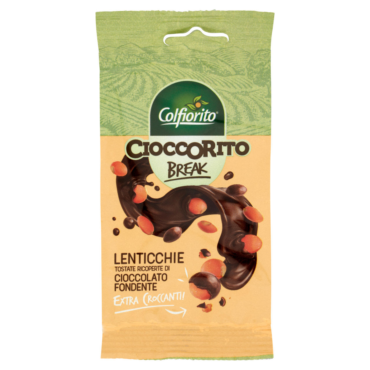 Lenticchie tostate ricoperte di cioccolato fondente 25 gr