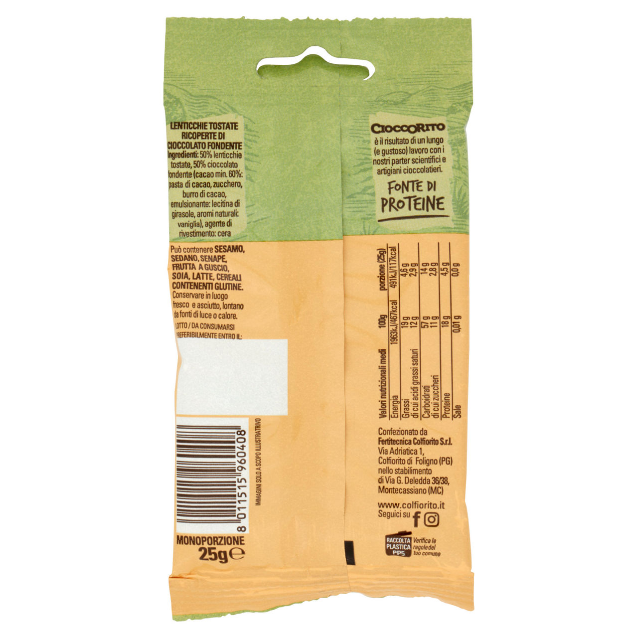 Lenticchie tostate ricoperte di cioccolato fondente 25 gr - Immagine 51