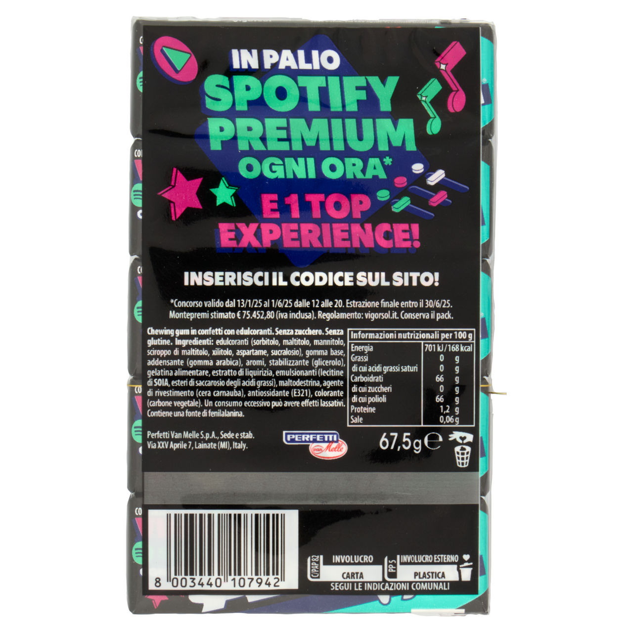 Chewing gum in confetti black ice 5 pz 66 gr - Immagine 51