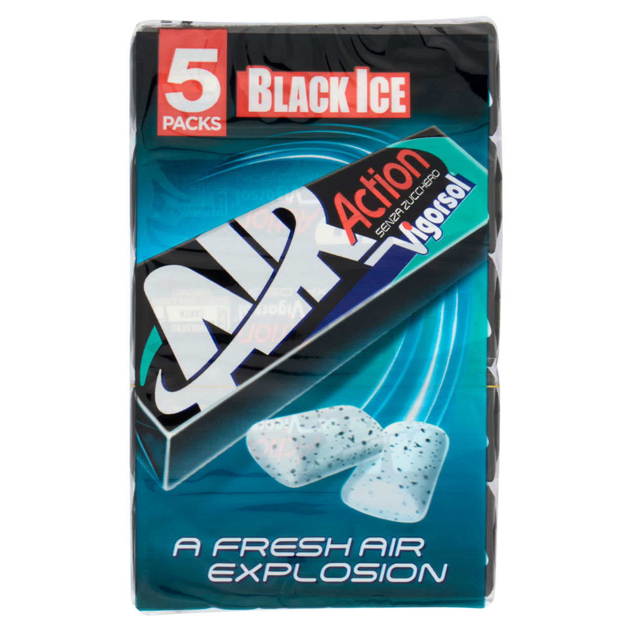Chewing gum in confetti black ice 5 pz 66 gr