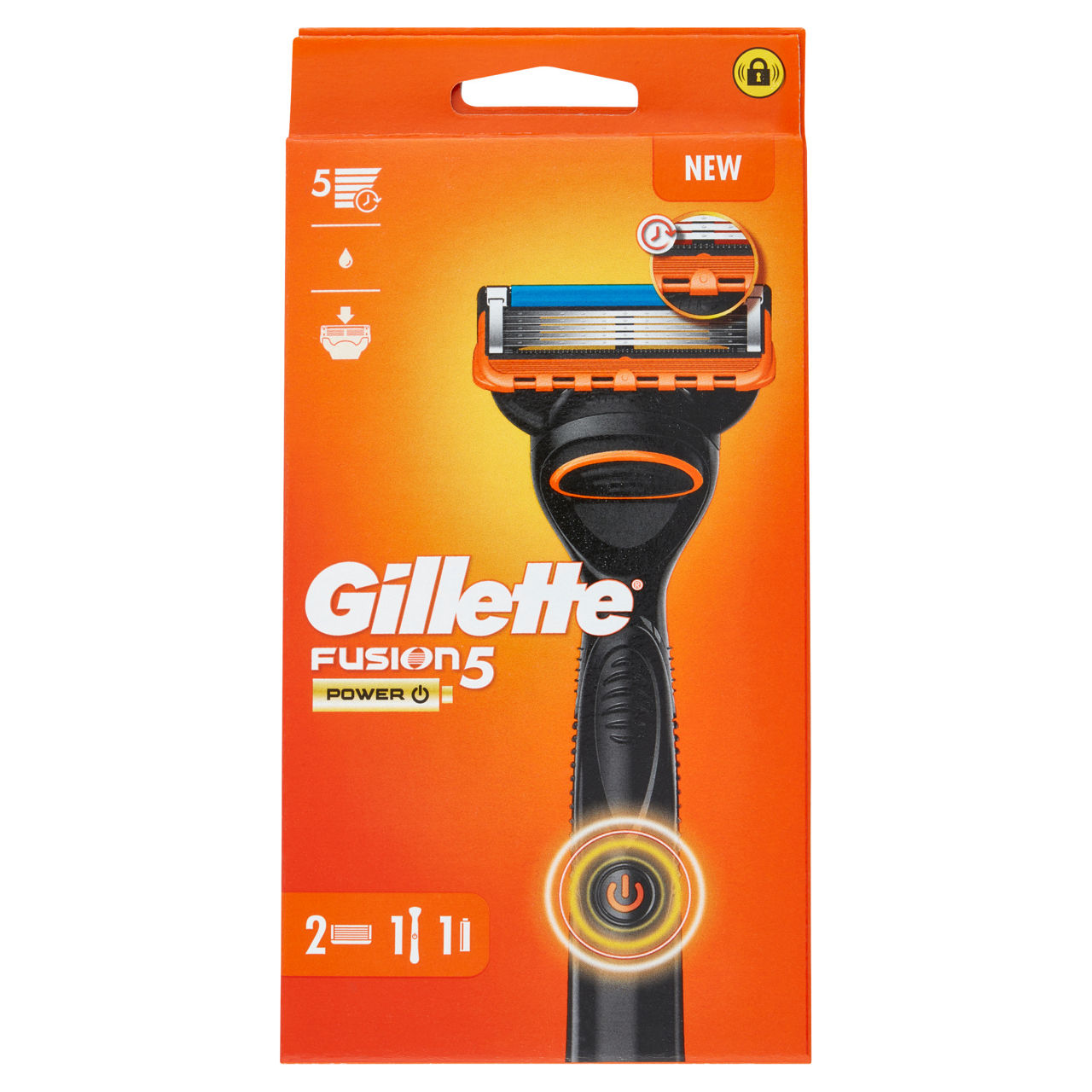 Rasoio gillette fusion5 power 2up + 1 ricambio 5lame pz.1 - Immagine 01