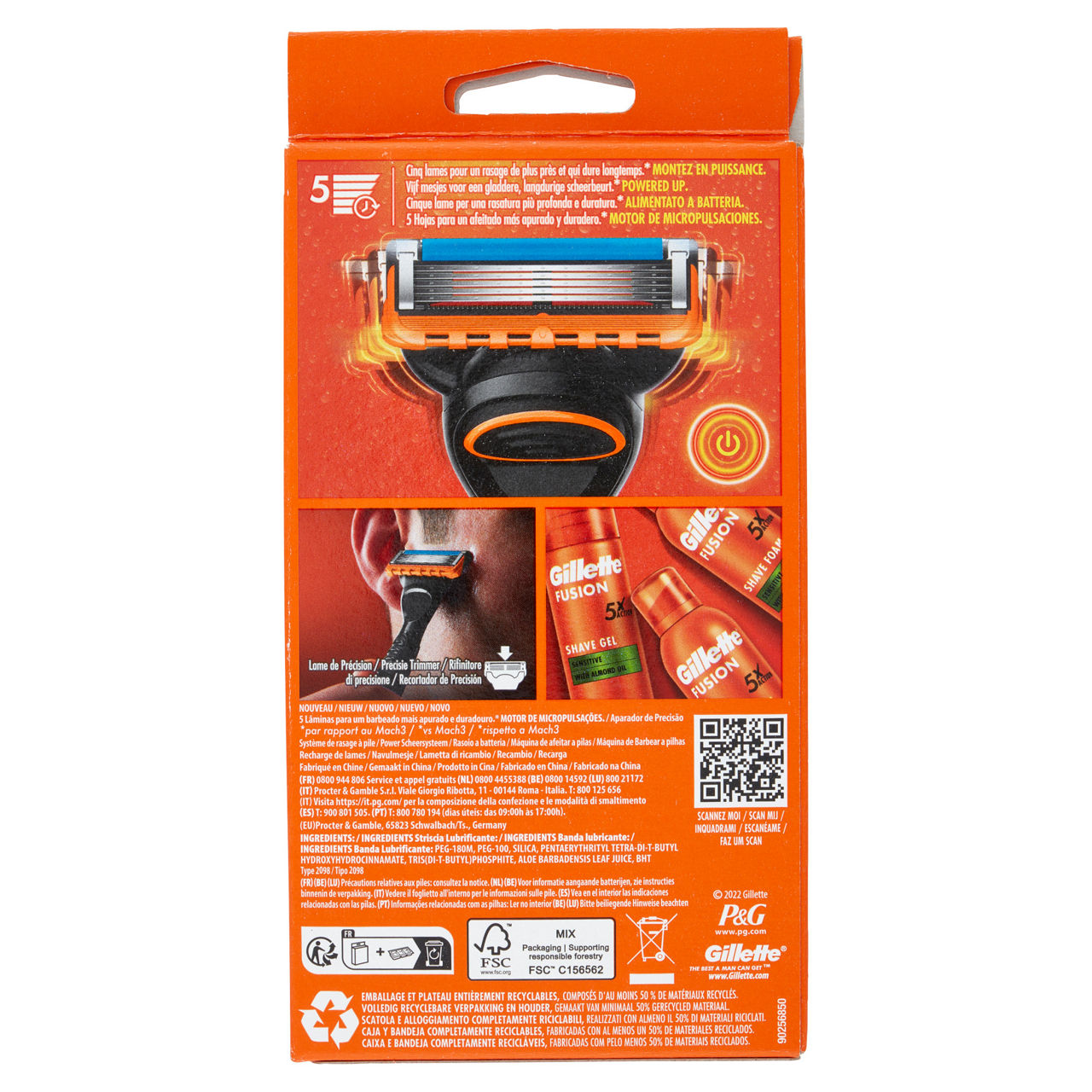 Rasoio gillette fusion5 power 2up + 1 ricambio 5lame pz.1 - Immagine 41