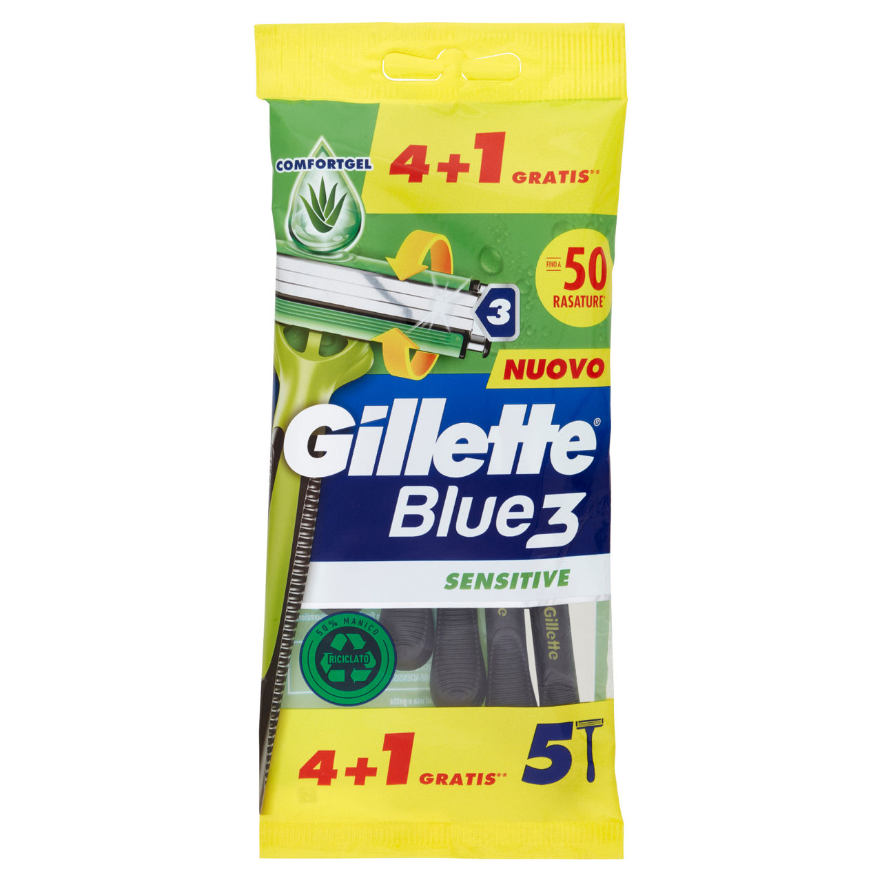 Rasoi usa e getta sensitive 4 pz + 1 gratis - Immagine 01