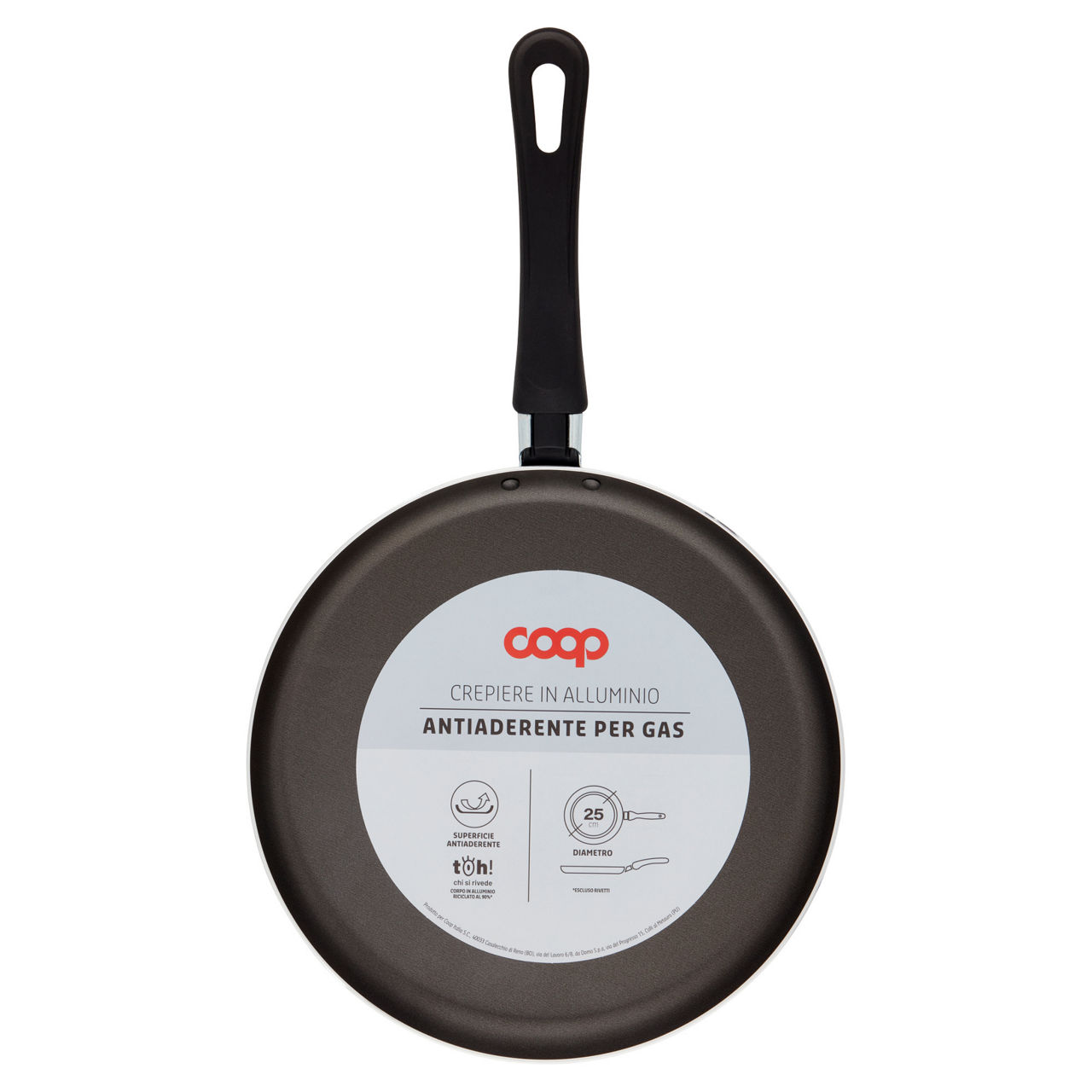 Crepiere in alluminio antiaderente per gas 25 cm
