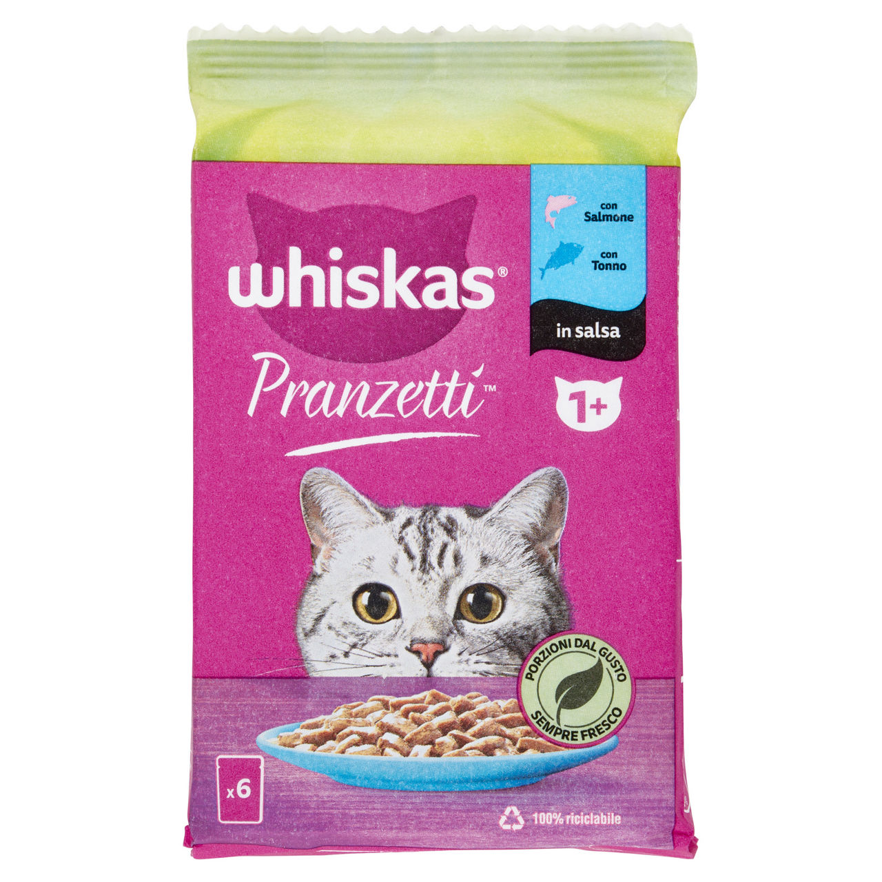 Umido per gatti 1+ pesce 6 pz x 50 gr - Immagine 01