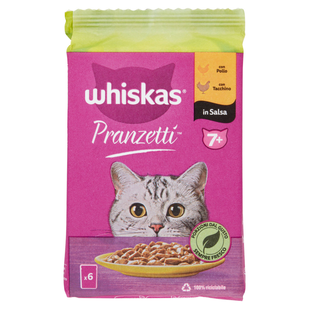 Umido per gatti 7+ carni bianche 6 pz x 50 gr