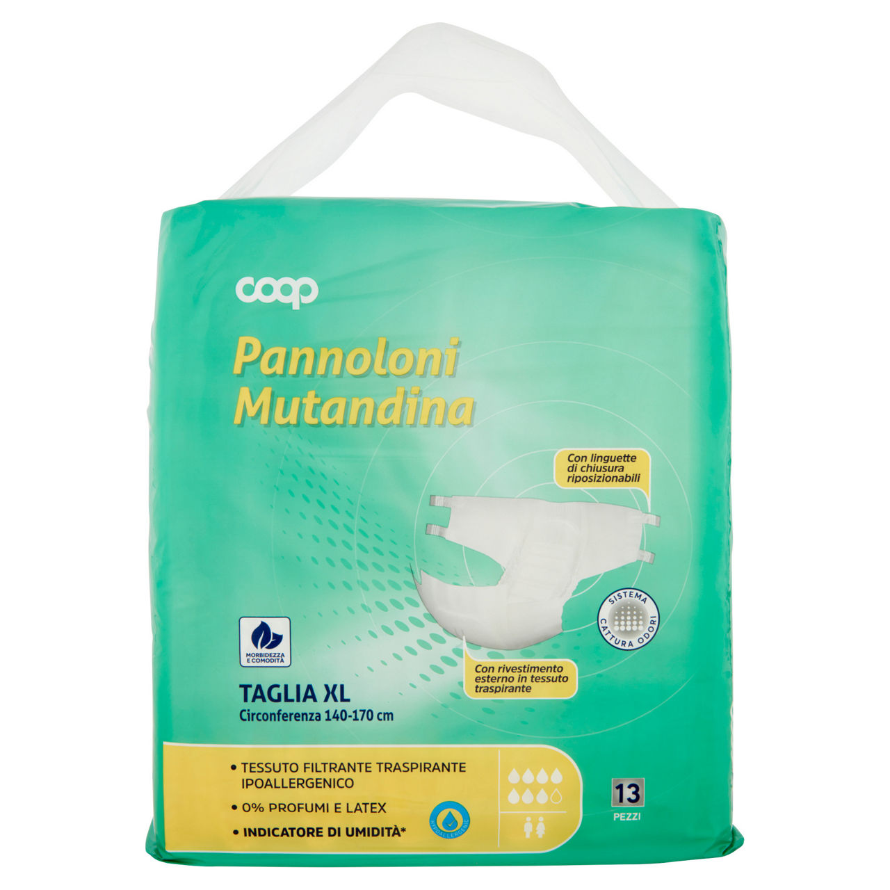 Pannoloni mutandina per incontinenza coop tg.xl pz.13 - Immagine 01