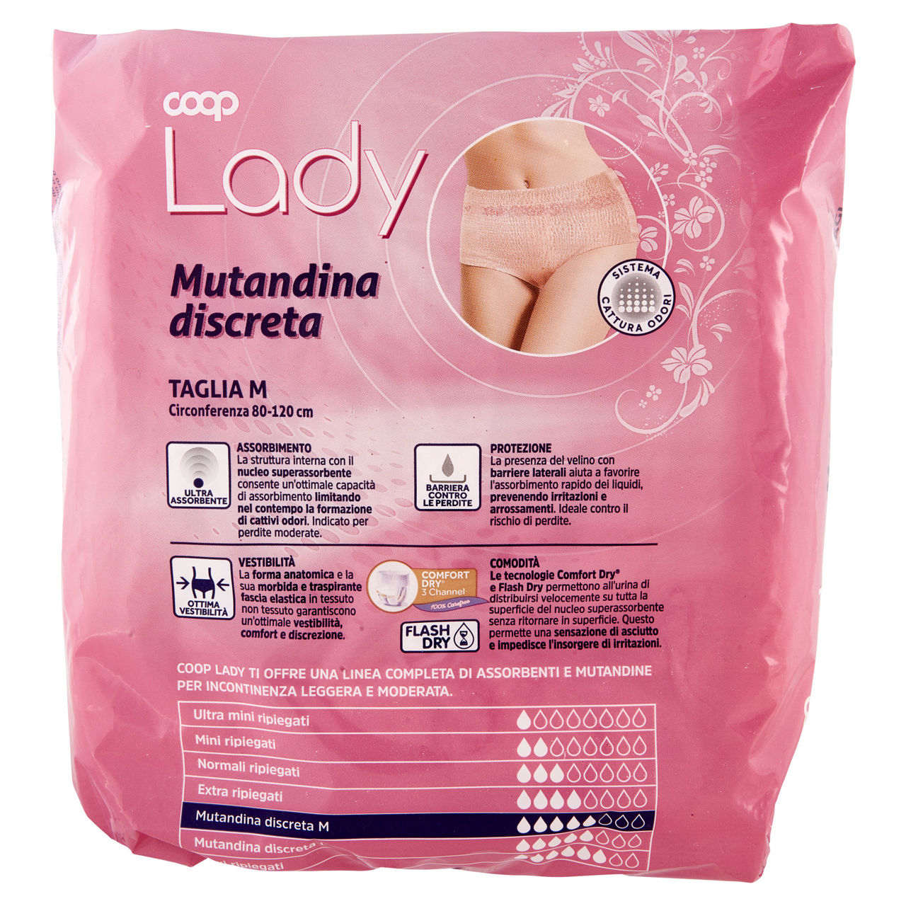 Mutandina per incontinenza discreta coop lady tg.m pz.8 - Immagine 11