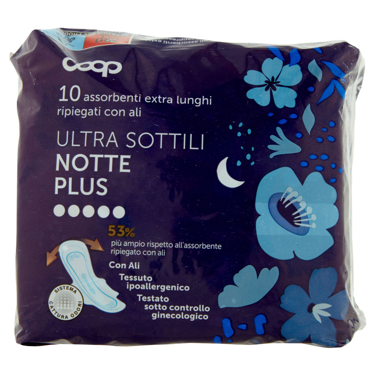 Assorbenti ultra sottili extra lunghi ripiegati con ali notte plus coop pz.10 - Immagine 31