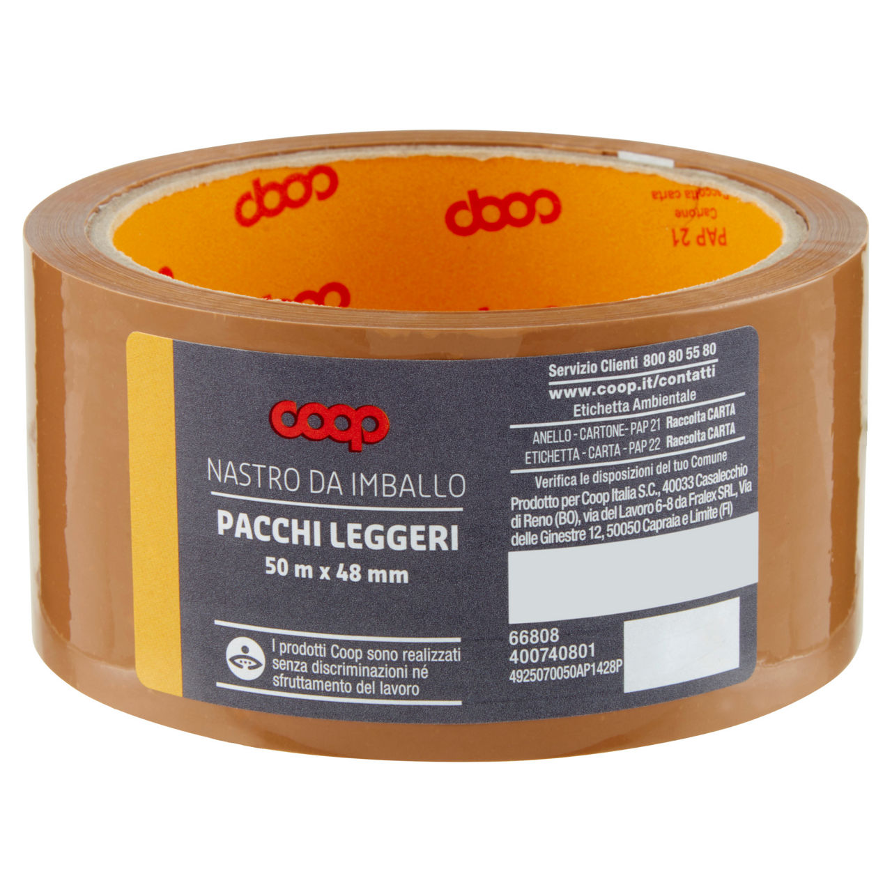 Nastro da imballo coop 50mx48mm - avana - pacchi leggeri - Immagine 01