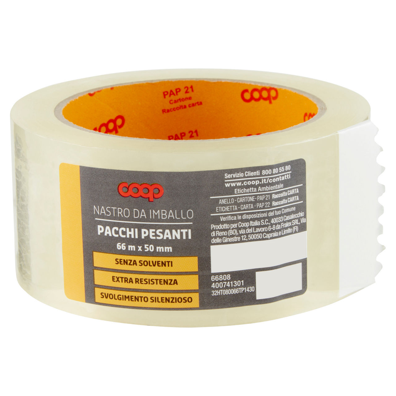 Nastro da imballo coop 66mx50mm - trasparente - pacchi pesanti
