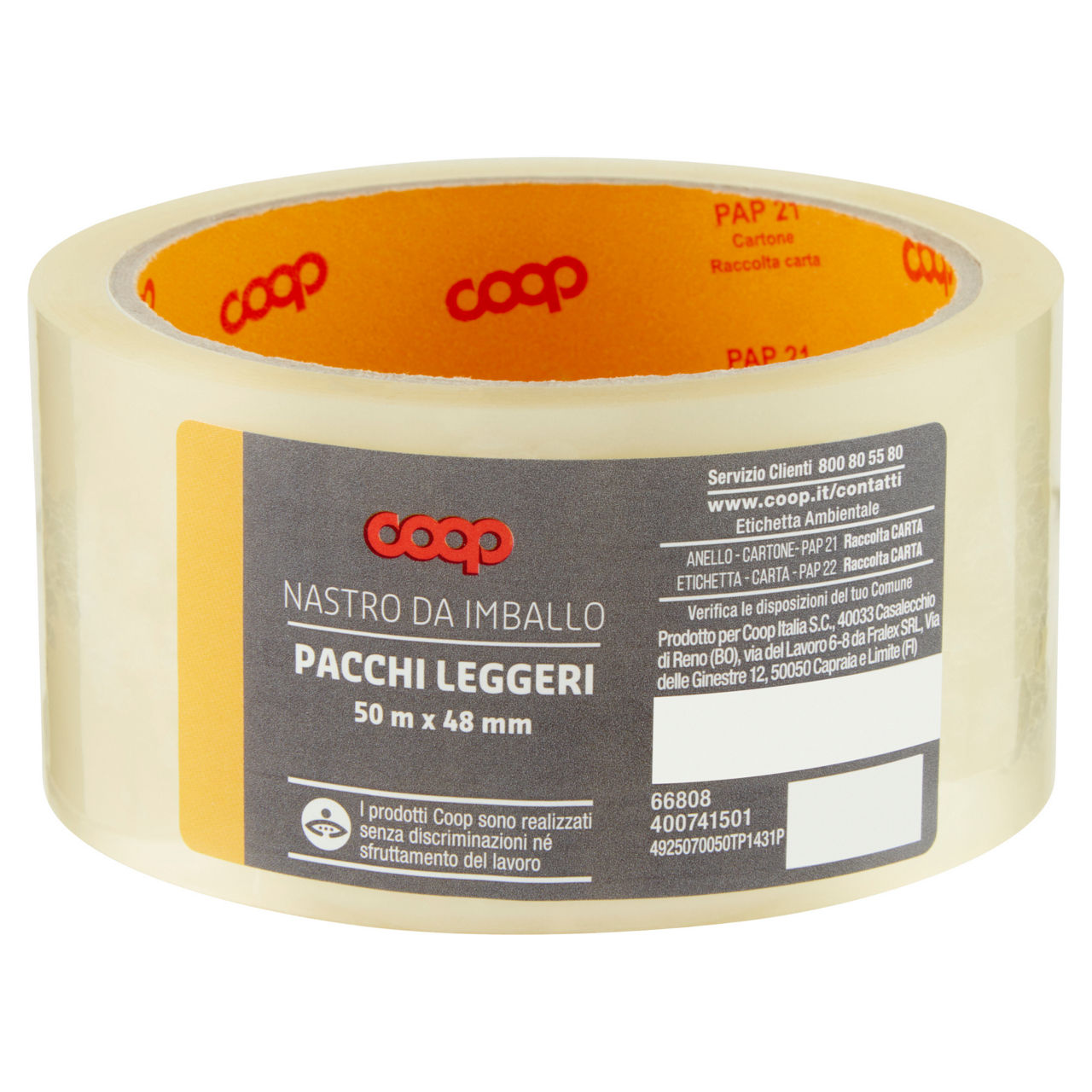Nastro da imballo coop 50mx48mm - trasparente - pacchi leggeri - Immagine 01