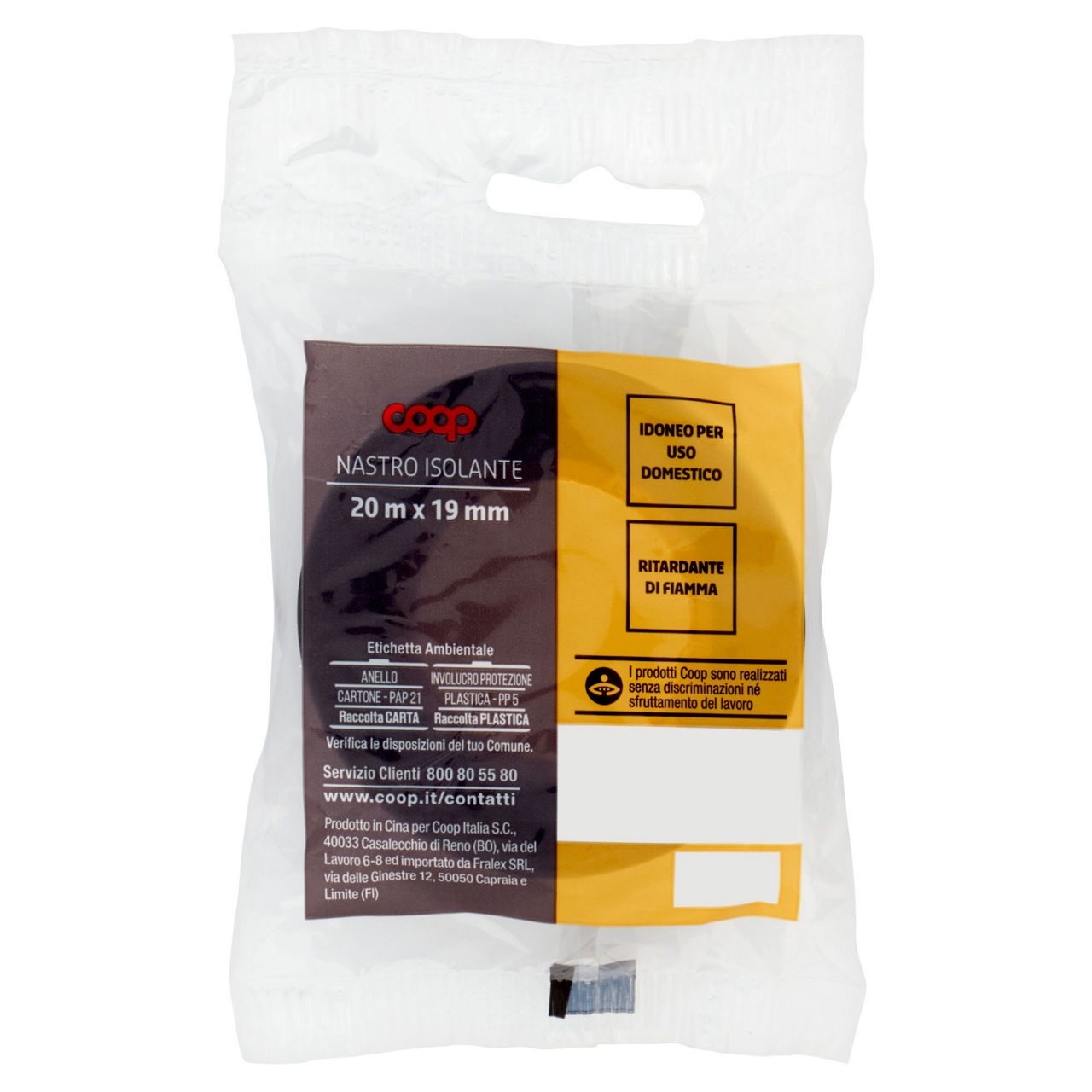 Nastro isolante coop 20mx19mm - nero - Immagine 01