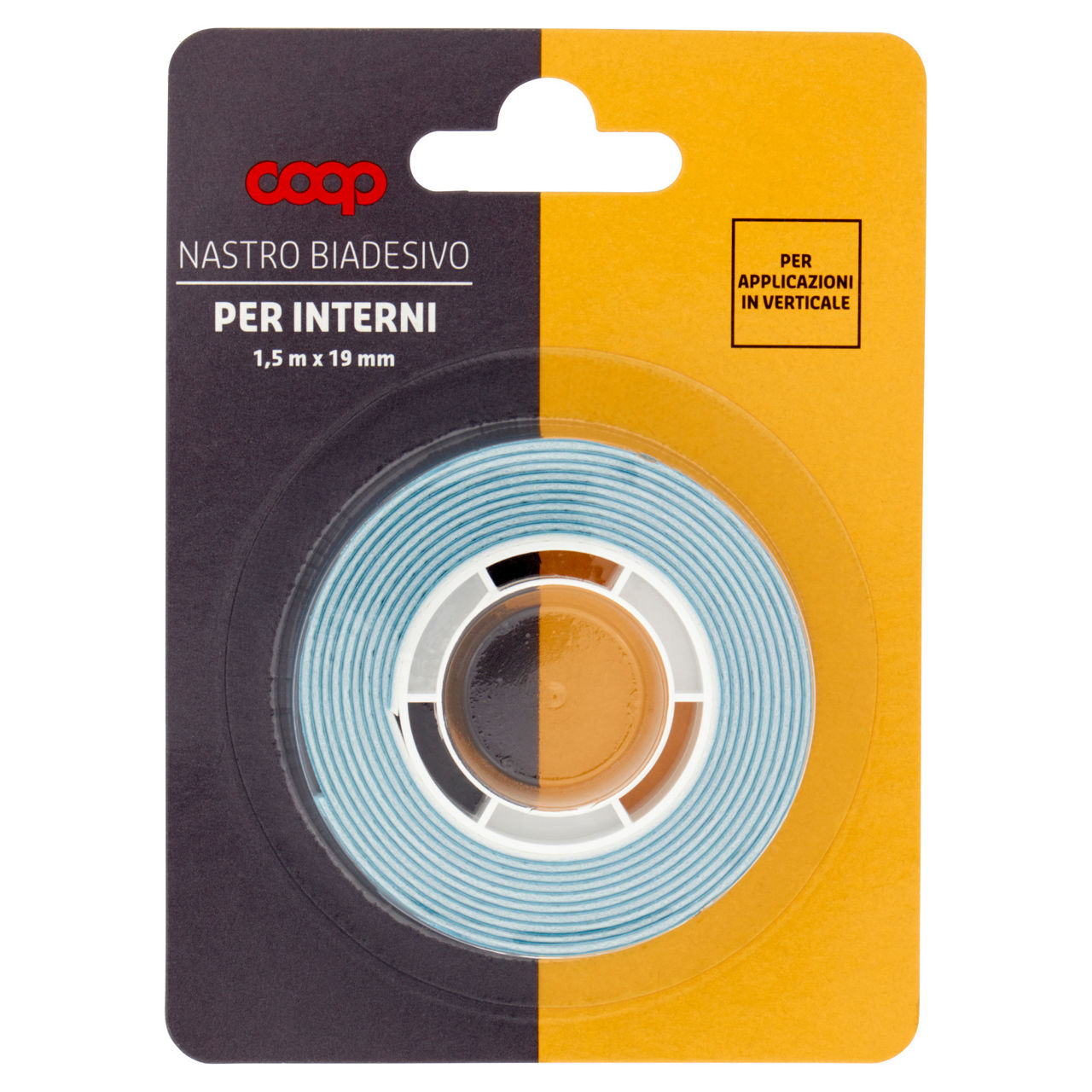 Nastro biadesivo per interni coop 1,5mx19mm - Immagine 01