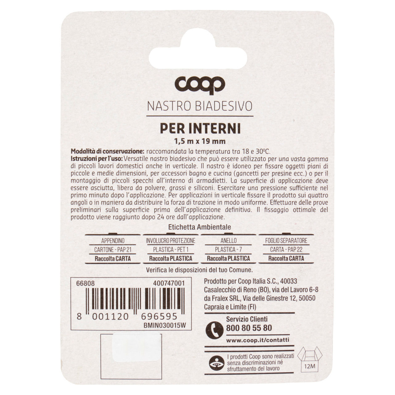 Nastro biadesivo per interni coop 1,5mx19mm - Immagine 11