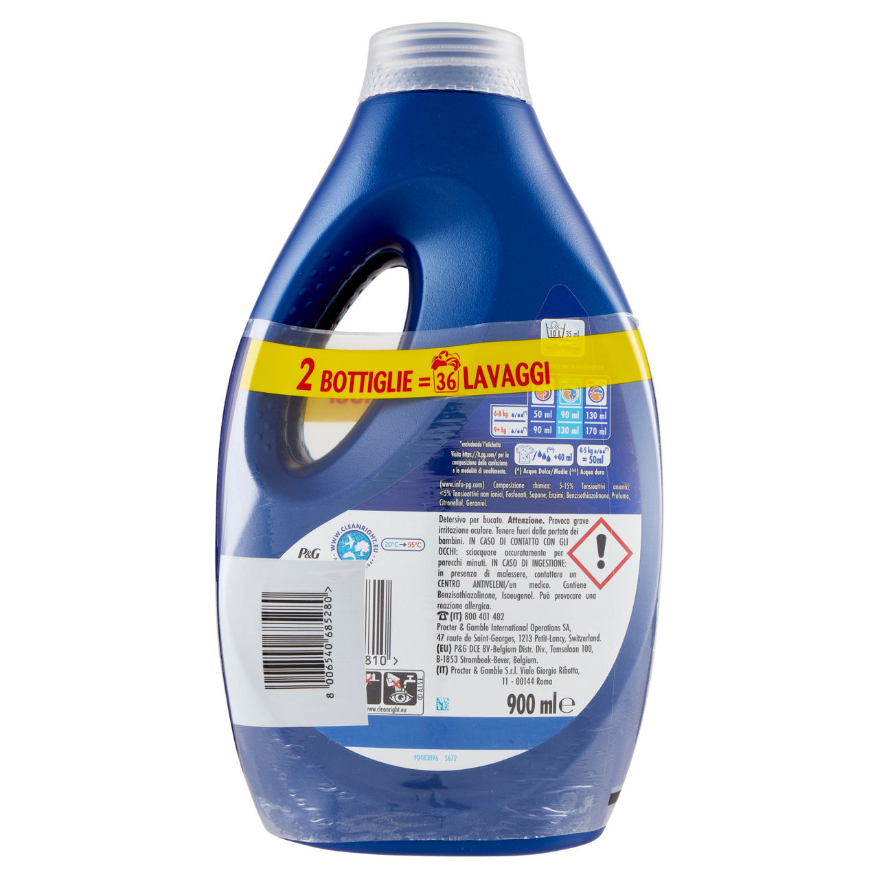 DETERSIVO LAVATRICE DASH LIQUIDO POWER IGIENE COLORE 2X18LAV L 1,8 - Immagine 21